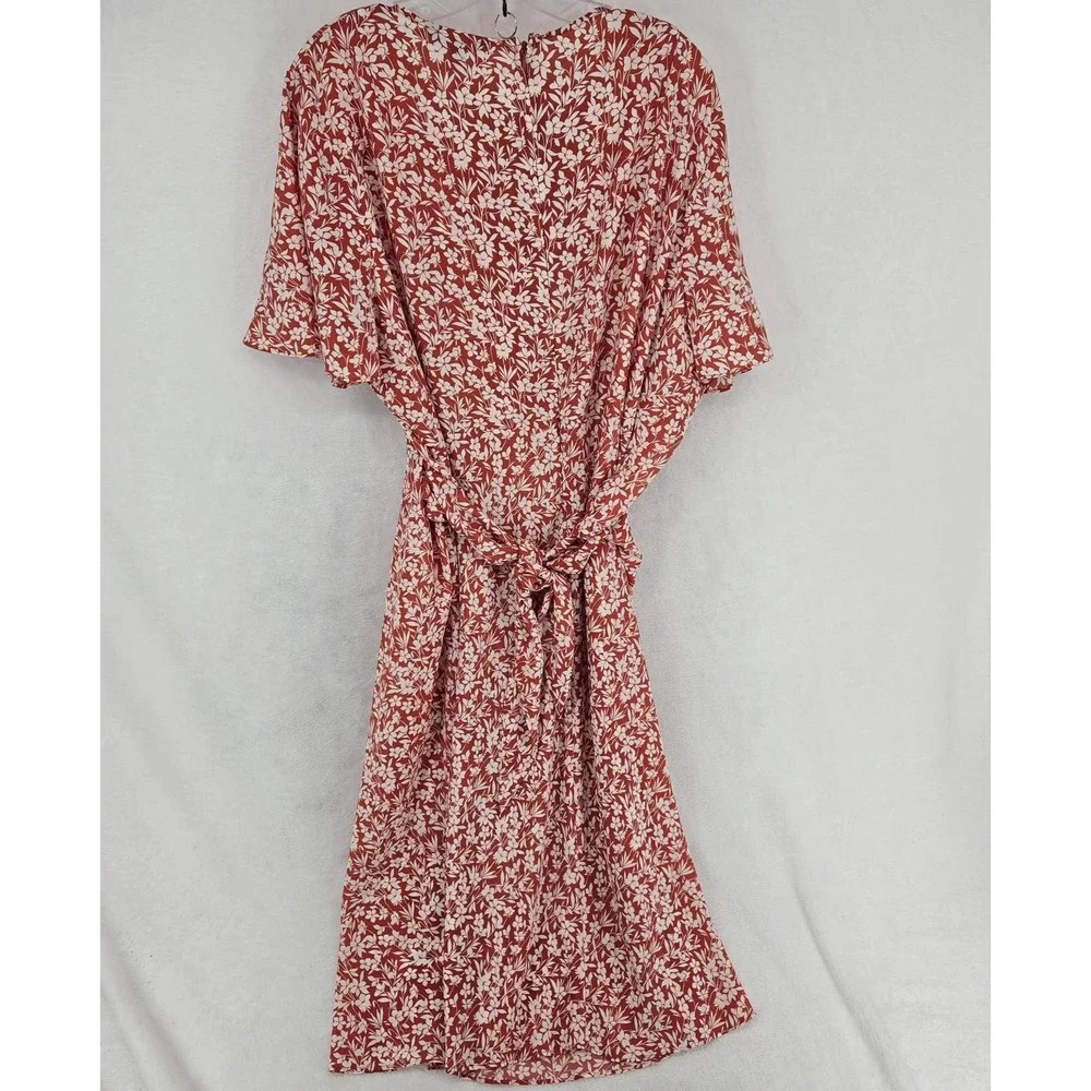 Lauren Ralph     Floral Red Dress - Picture 3 of 11